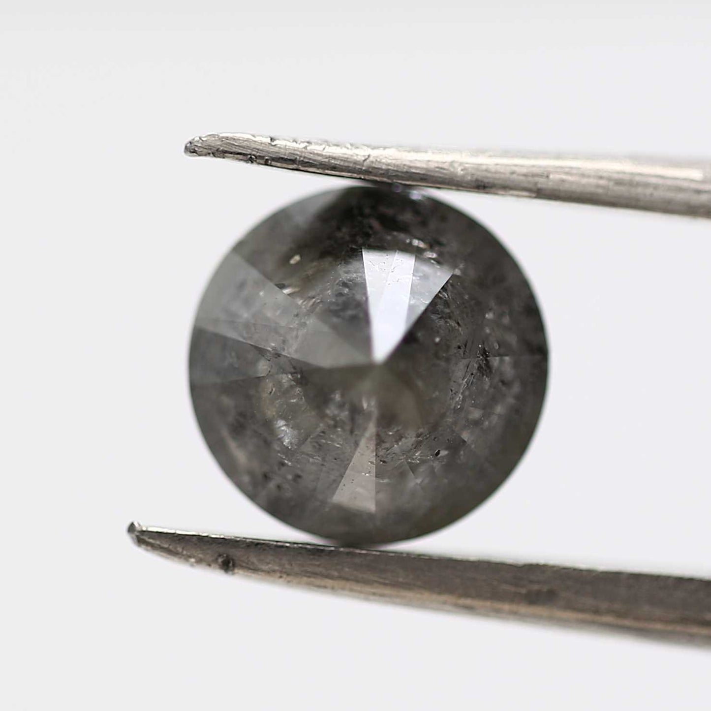 2.47 Carat Salt and Pepper Diamond Round Brilliant Cut Natural Loose Diamond