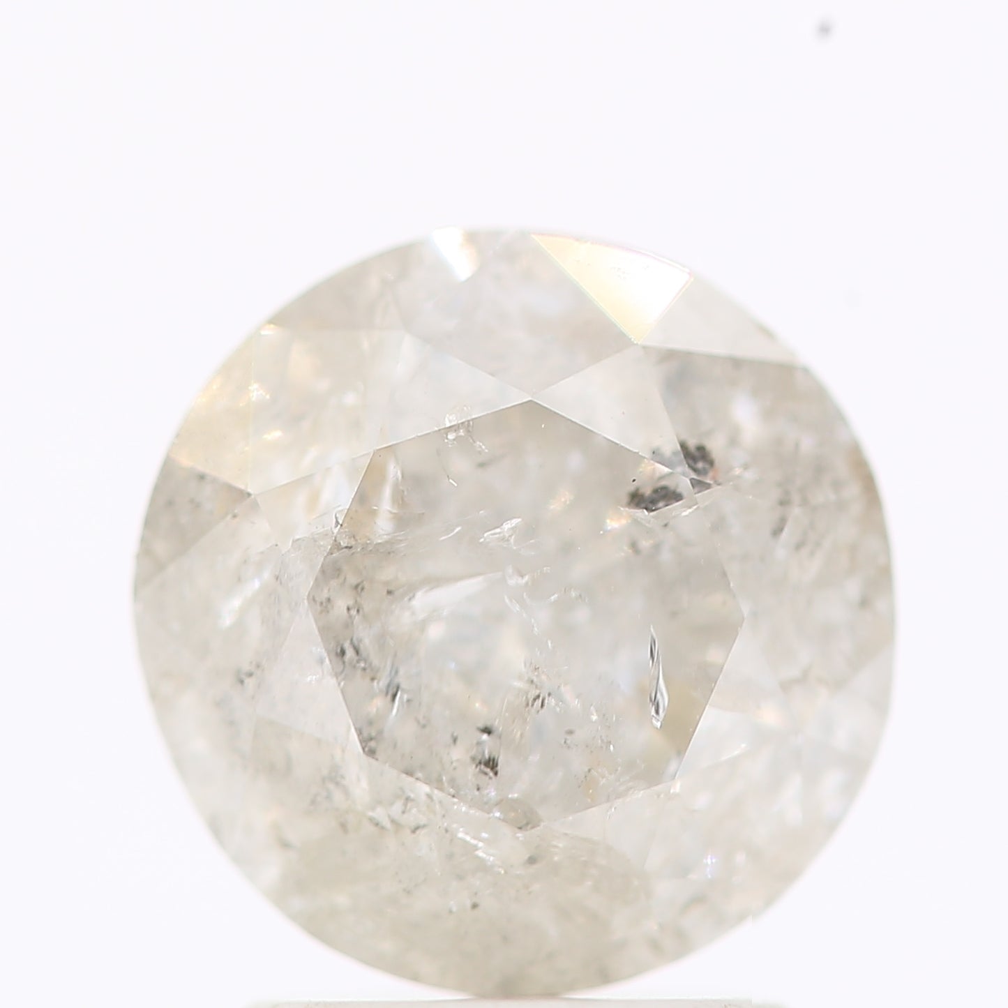 Natural Loose Round Salt And Pepper Diamond Fancy Grey Color 2.00 CT 7.80 X 5.08 MM Round Brilliant Cut Diamond ! Christmas Gift for Her