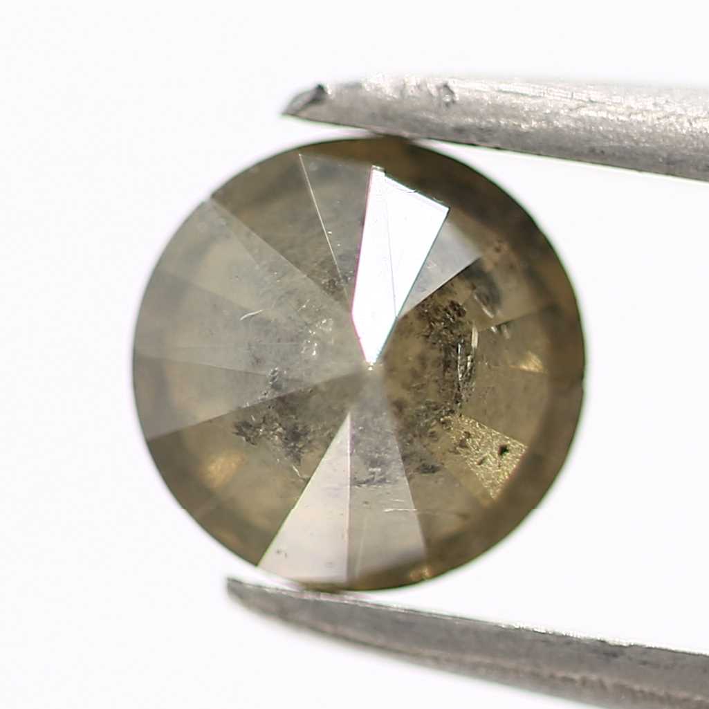 0.72 Carat Fancy Brown Gray Round Cut Natural Loose Diamond