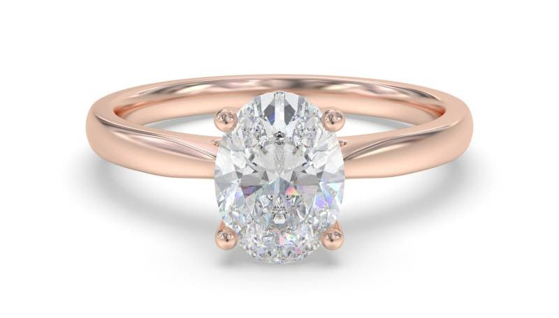 Elegant Lab Grown Oval Diamond Engagement Ring