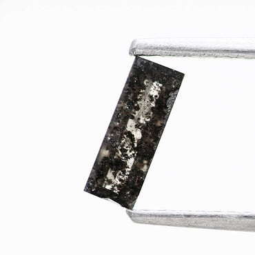 salt and pepper diamond ! 0.42 Ct 7.57 x 2.75 x 1.59 mm natural gray baguette loose diamond for engagement ring for her