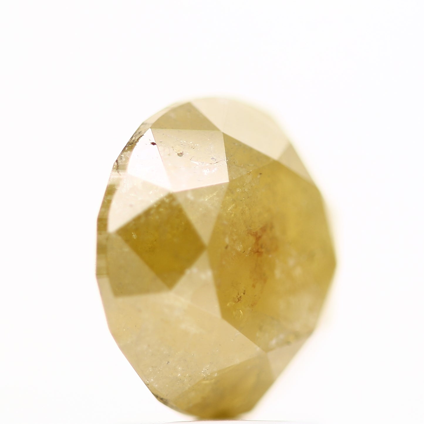 3.03 Carat Fancy Yellow Rustic Round Brilliant Cut Natural Loose Diamond
