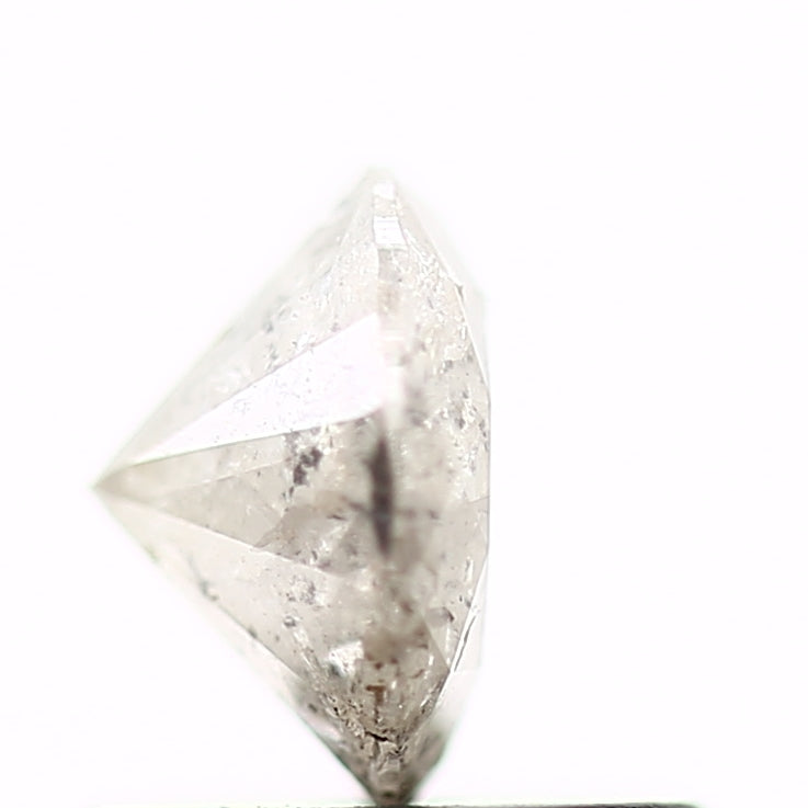 0.69 Carat Fancy Gray Salt and Pepper Round Brilliant Cut Natural Loose Diamond