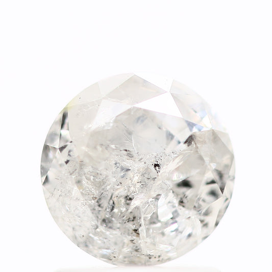 1.23 Carat Salt and Pepper Icy Round Brilliant Cut Natural Loose Diamond