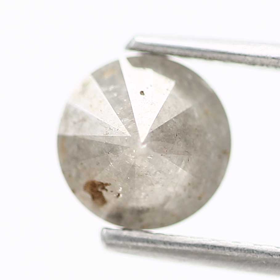 1.11 Carat Fancy Gray Salt and Pepper Round Brilliant Cut Natural Loose Diamond