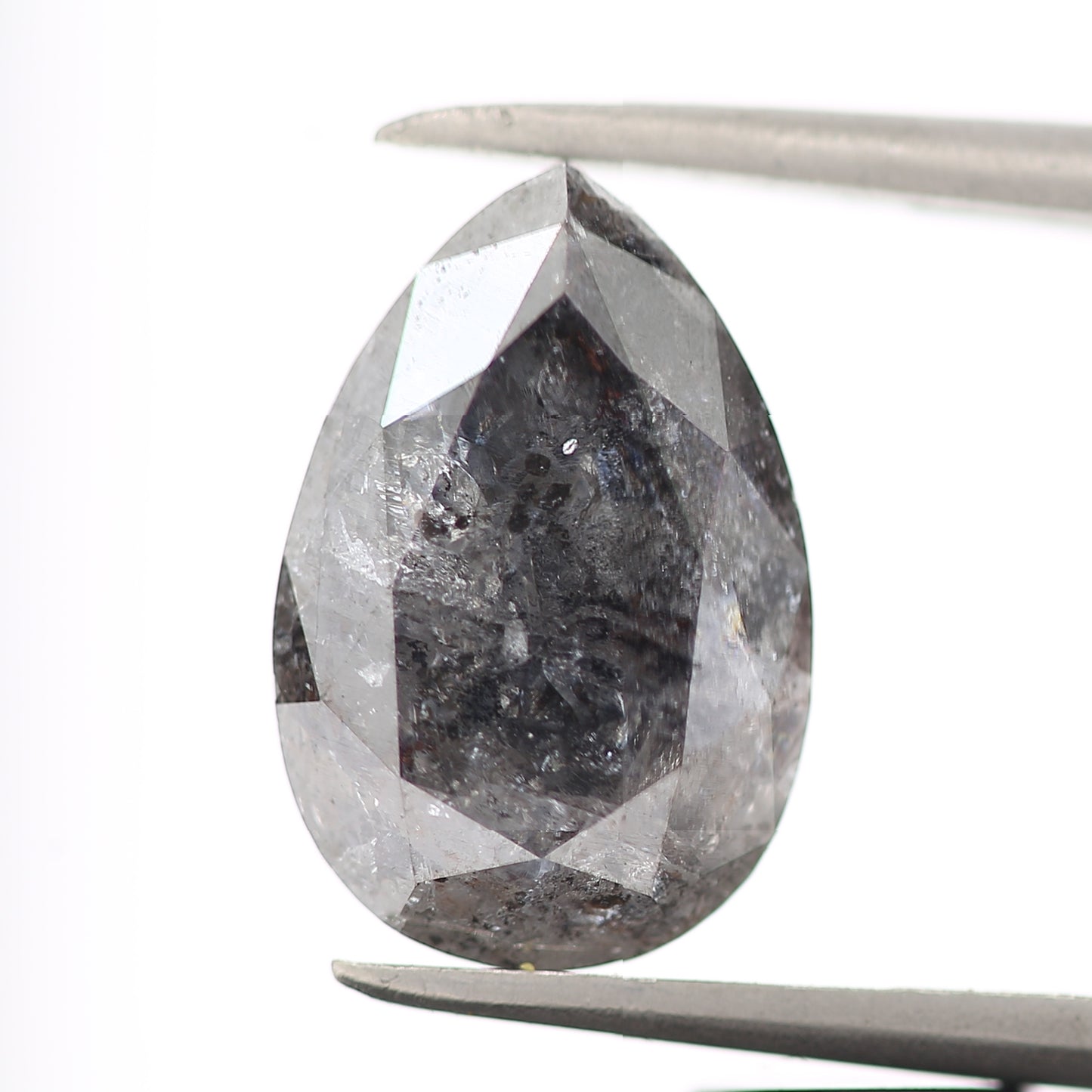 Salt and Pepper Diamond Fancy Gray Color 3.88 CT 12.50 x 8.30 x 5.30 MM Pear Cut Diamond! Natural Loose Diamond ! Christmas Gift for Her