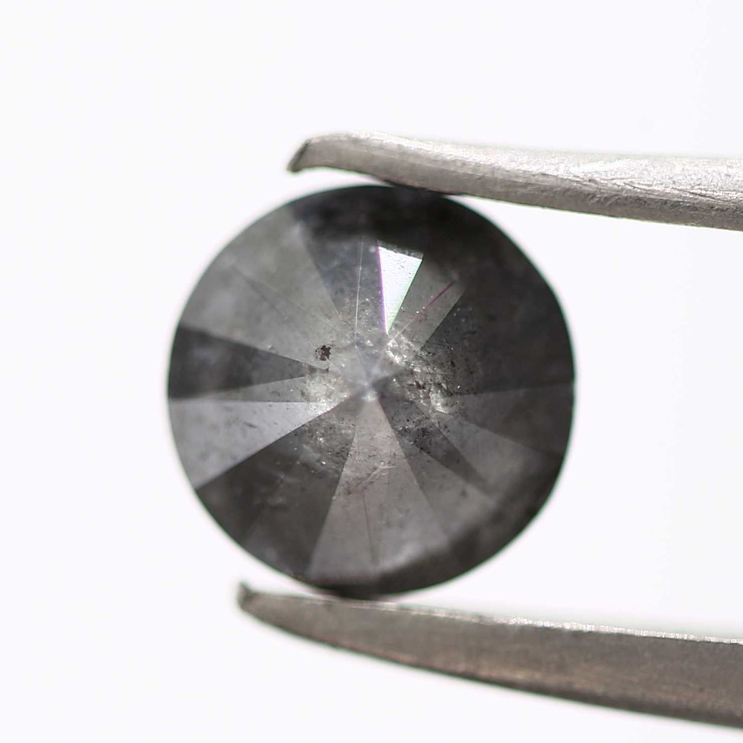 0.74 Carat Fancy Black Round Shape Brilliant Cut Natural Loose Diamond