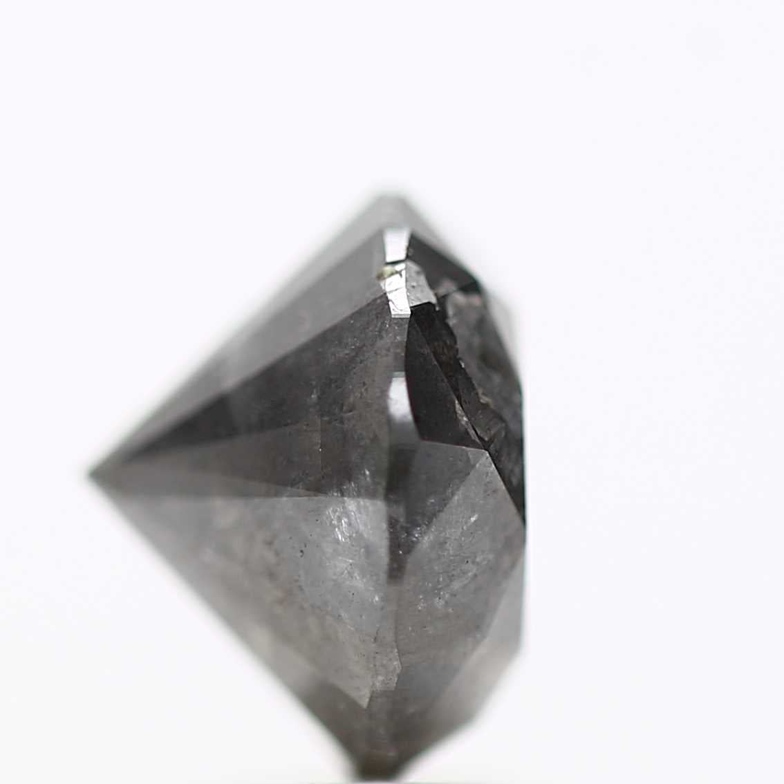 2.52 Carat Salt and Pepper Diamond Round Shape Brilliant Cut Natural Loose Diamond