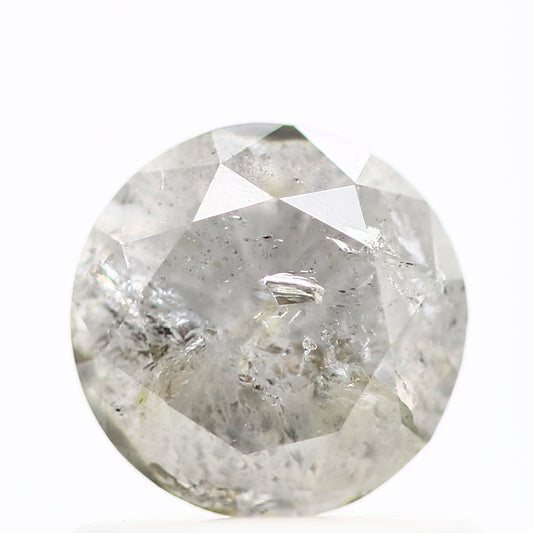 0.67 Carat Round Brilliant Cut Salt and Pepper Natural Loose Diamond