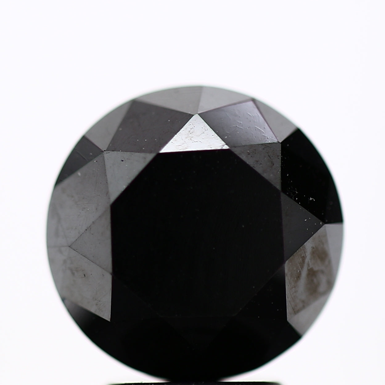 4.32 Carat Fancy Black Round Shape Brilliant Cut Natural Loose Diamond