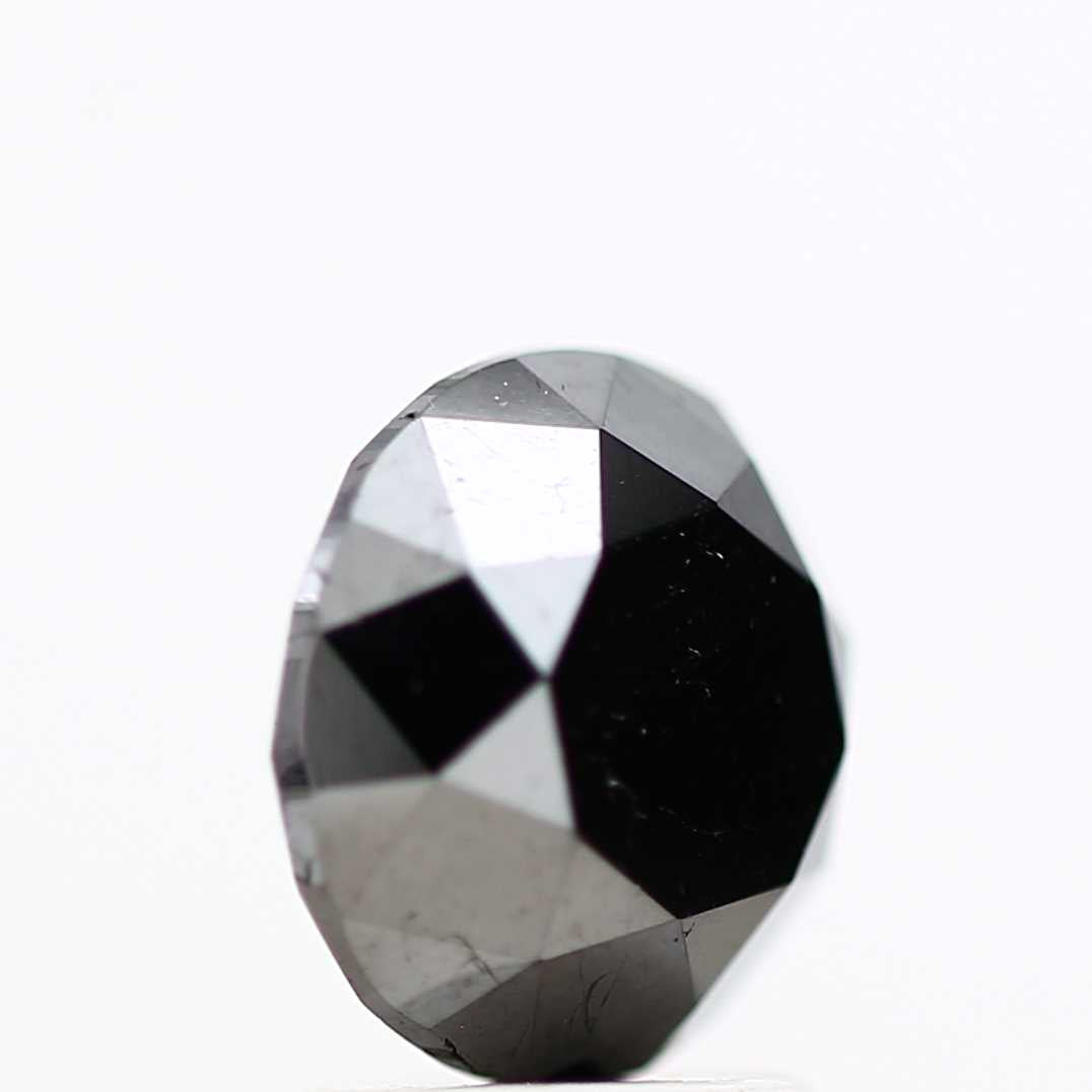 2.79 Carat Fancy Black Round Shape Brilliant Cut Natural Loose Diamond