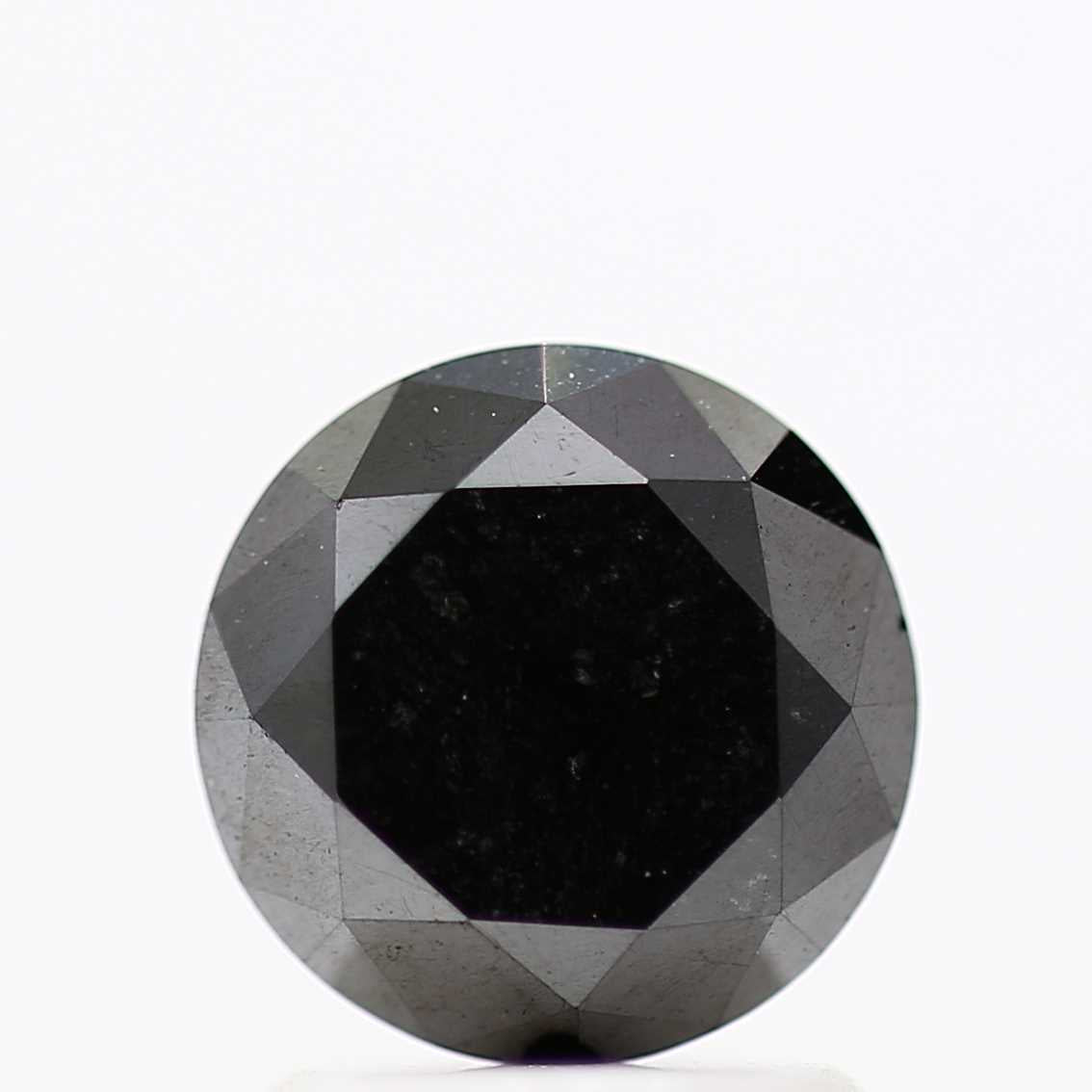 1.40 Carat Fancy Black Round Shape Brilliant Cut Natural Loose Diamond
