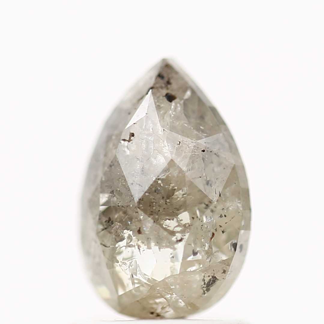 Salt and Pepper Diamond Fancy Gray Color 1.43 CT 8.27 x 5.68 x 3.34 MM Pear Cut Diamond! Natural Loose Diamond ! Christmas Gift for Her
