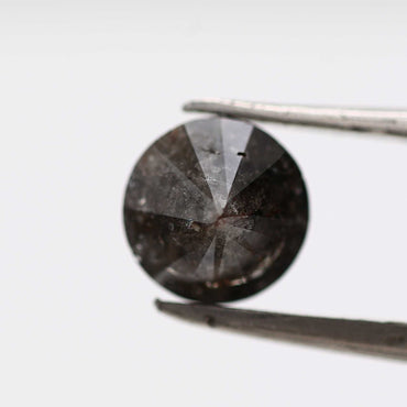 1.15 Carat Fancy Black Round Shape Brilliant Cut Natural Loose Diamond