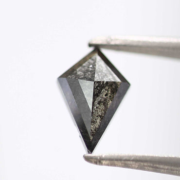 salt and pepper diamond ! 0.66 Ct 8.10 x 5.20 x 2.65 MM natural gray shield loose diamond for engagement ring for her