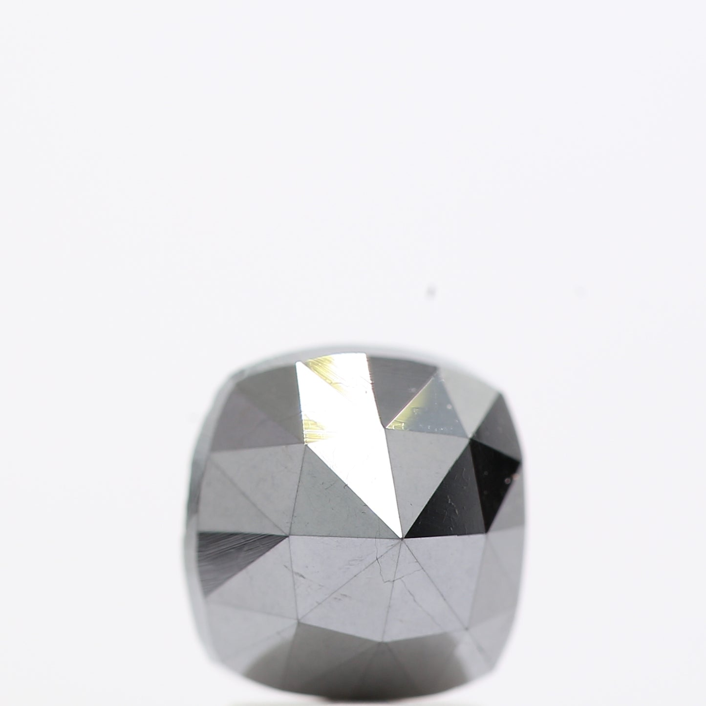 2.47 Ct Natural Black Cushion Single Cut Loose Diamond for Jewelery