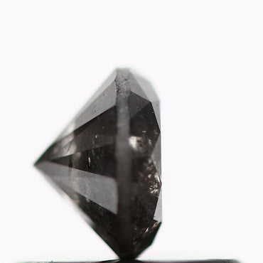 0.50 Carat Fancy Black Round Shape Brilliant Cut Natural Loose Diamond