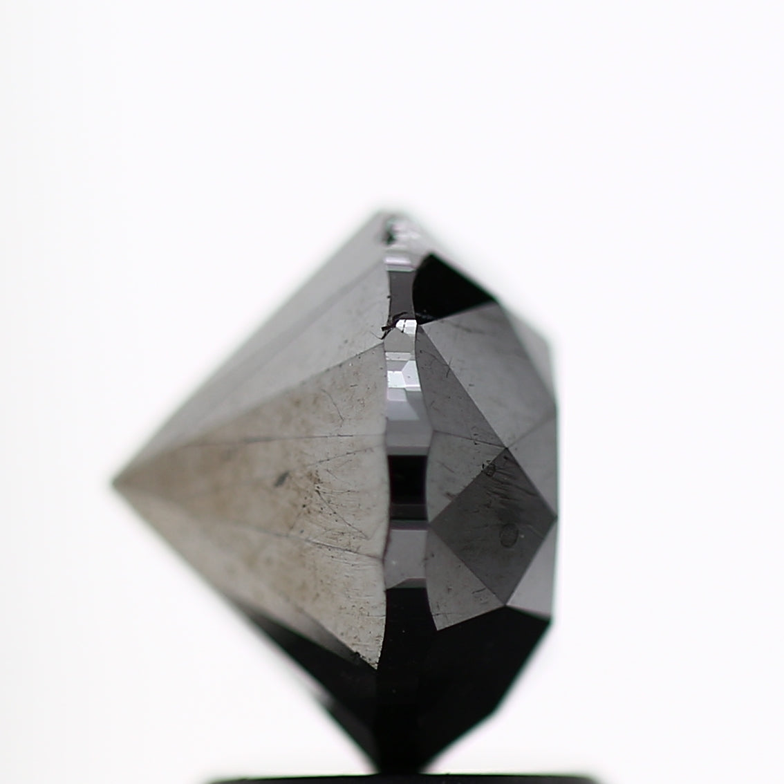 2.58 Carat Fancy Black Round Shape Brilliant Cut Natural Loose Diamond