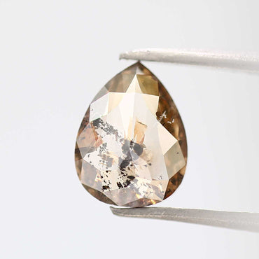 Salt and Pepper Diamond Fancy Brown Color 1.54 CT 9.50 x 7.30 x 2.40 MM Pear Cut Diamond! Natural Loose Diamond ! Christmas Gift for Her