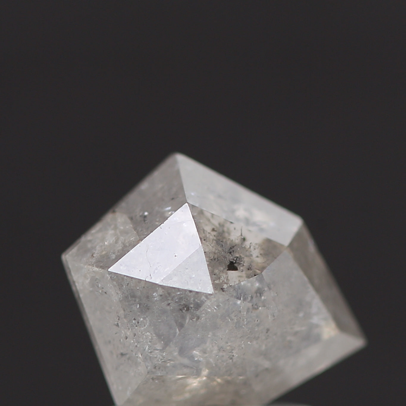 salt and pepper diamond ! 1.27 Ct 8.60 x 6.90 x 3.20 MM natural gray shield loose diamond for engagement ring for her