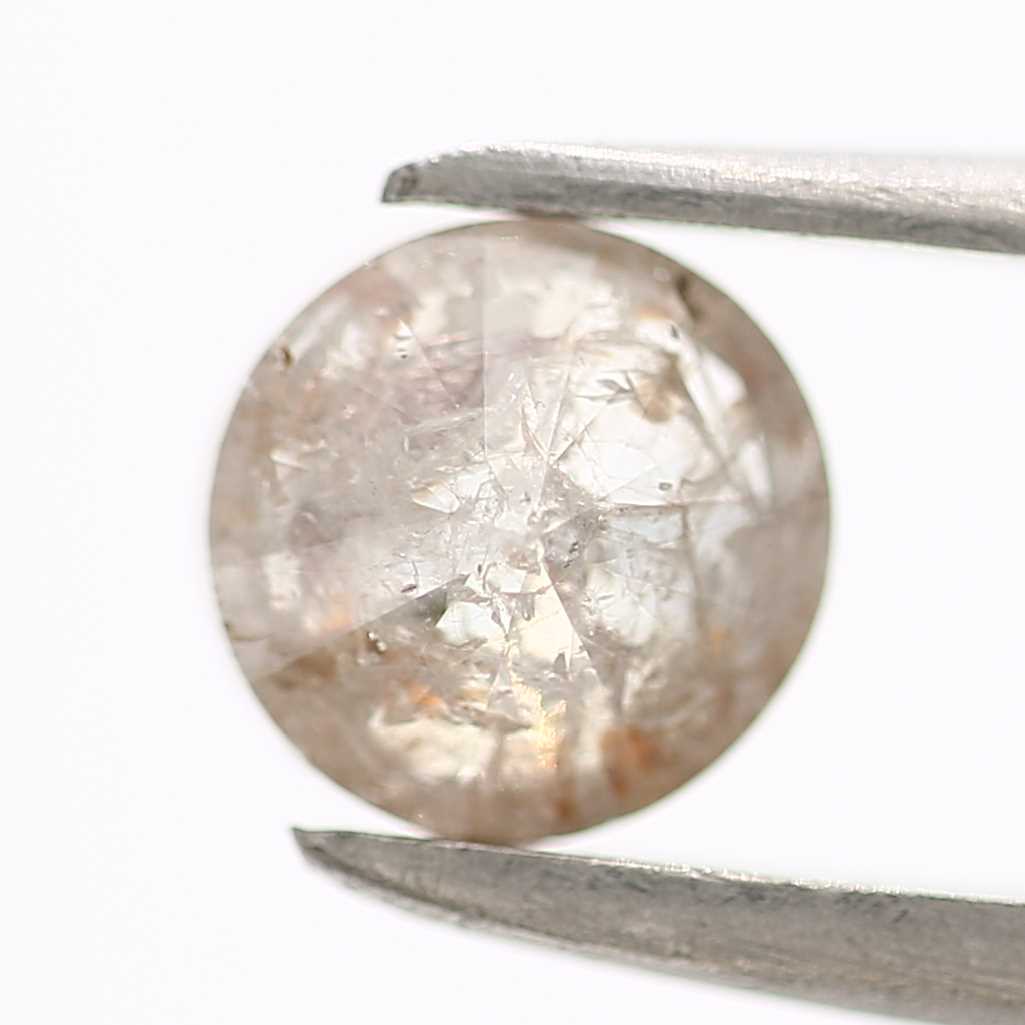 0.80 Carat Round Cut Brilliant Gray Salt and Pepper Natural Loose Diamond