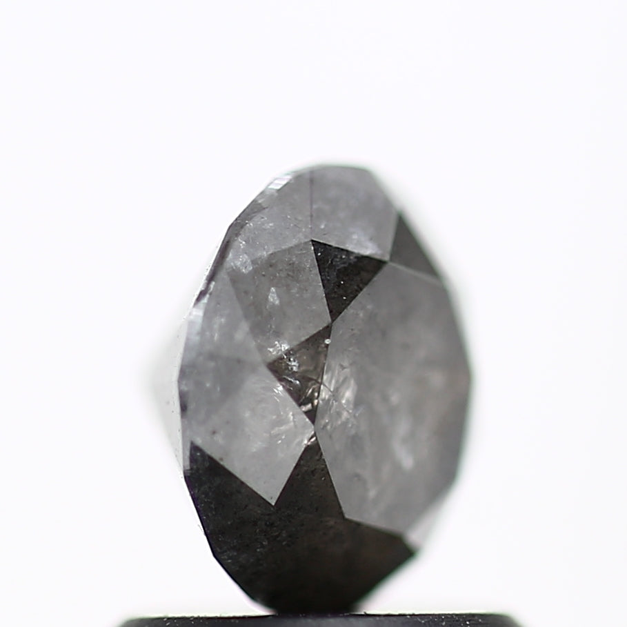 1.12 Carat Fancy Black Round Shape Brilliant Cut Natural Loose Diamond