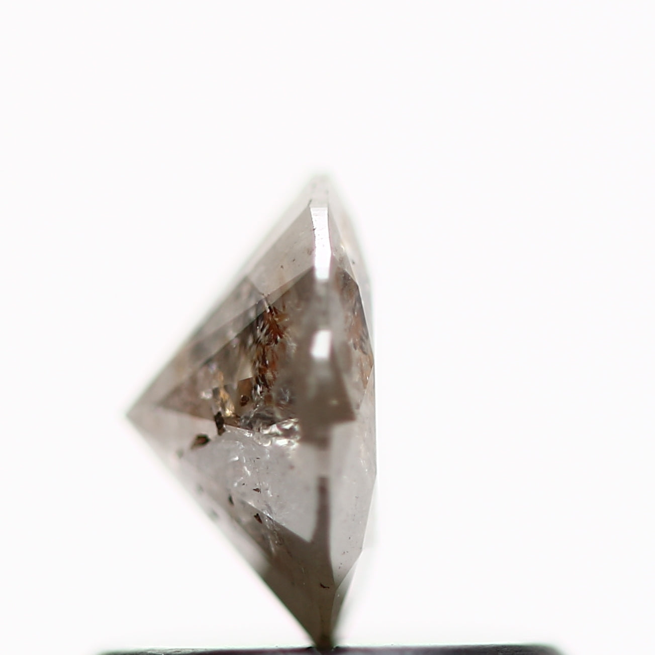 0.56 Carat Gray Brown Round Shape Brilliant Cut Natural Loose Diamond