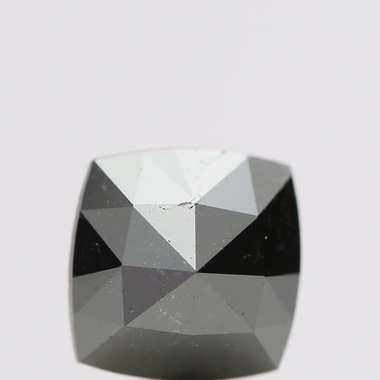 0.73 Ct Natural Black Cushion Single Cut Loose Diamond for Jewelery
