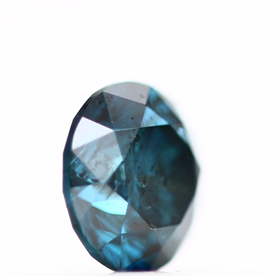 0.28 Carat Round Fancy Vivid Blue Natural Loose Diamond