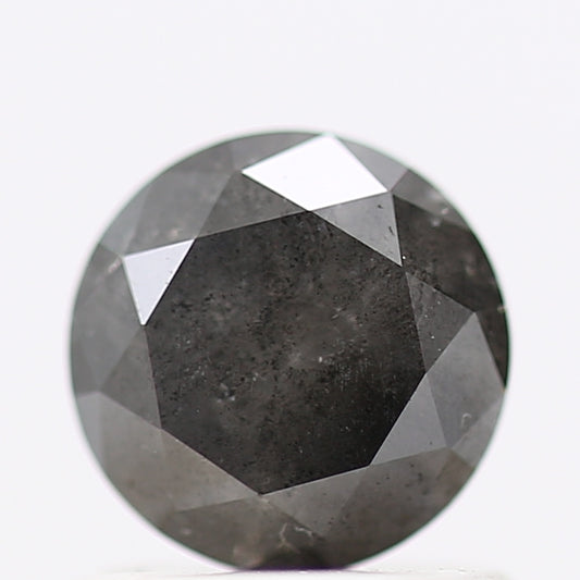 0.97 Carat Fancy Gray Round Brilliant Cut Natural Loose Diamond