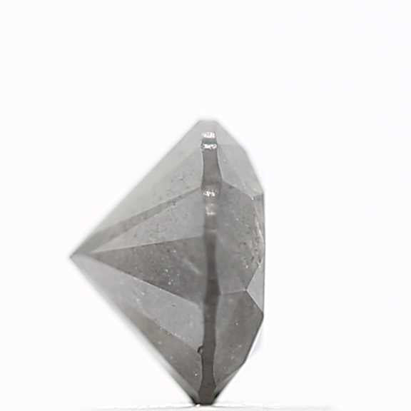 1.09 Carat Salt and Pepper Gray Round Brilliant Cut Natural Loose Diamond