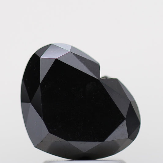 Heart Shape Fancy Black Natural Loose Diamond 2.19 Carat