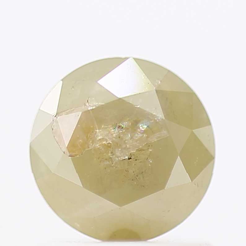 0.94 Carat Fancy Yellow Rustic Round Brilliant Cut Natural Loose Diamond