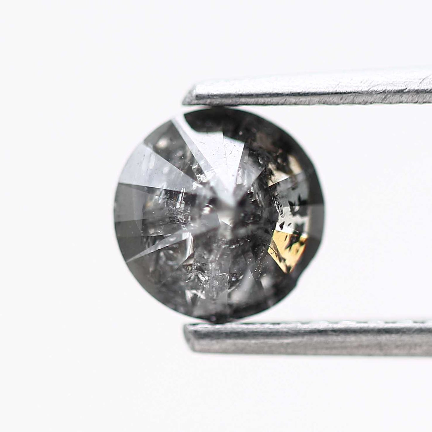 1 Carat Salt and Pepper Diamond Dark Gray Round Brilliant Cut Natural Loose Diamond