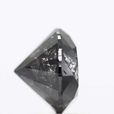 1.95 Carat Fancy Black Round Brilliant Cut Natural Loose Diamond