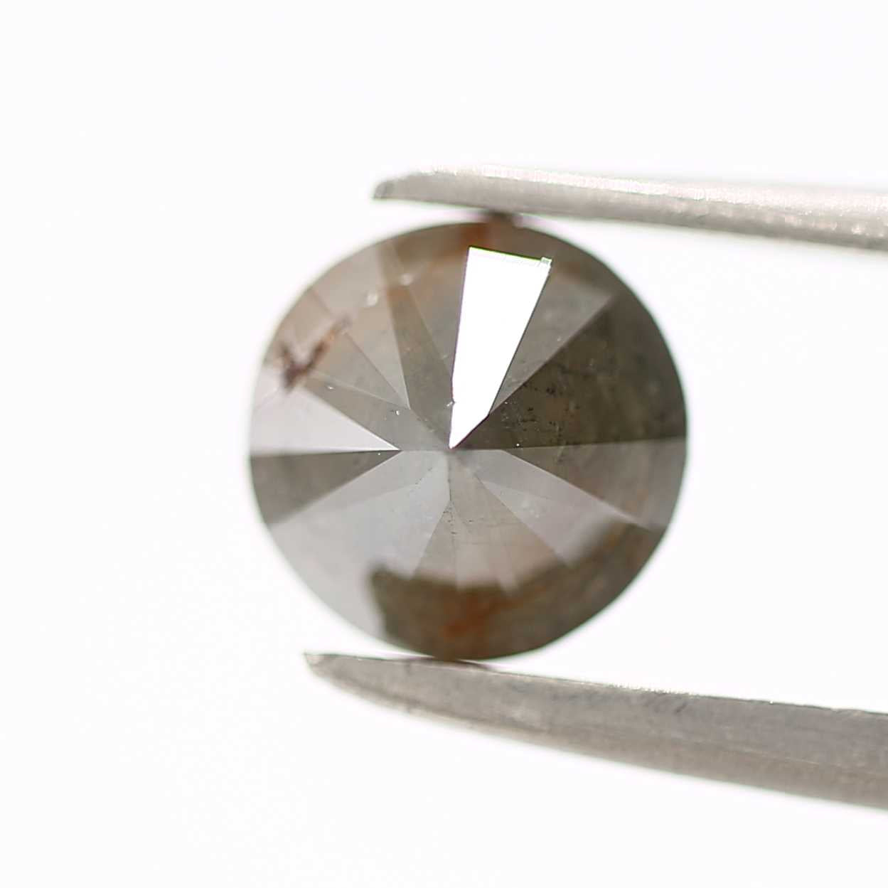 0.95 Carat Gray Rustic Round Shape Brilliant Cut Natural Loose Diamond