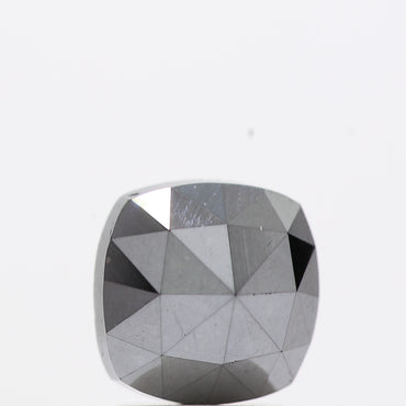 2.29 Ct Natural Black Cushion Single Cut Loose Diamond for Jewelery