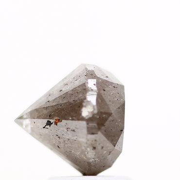 3.06 Carat Gray Rustic Round Shape Brilliant Cut Natural Loose Diamond