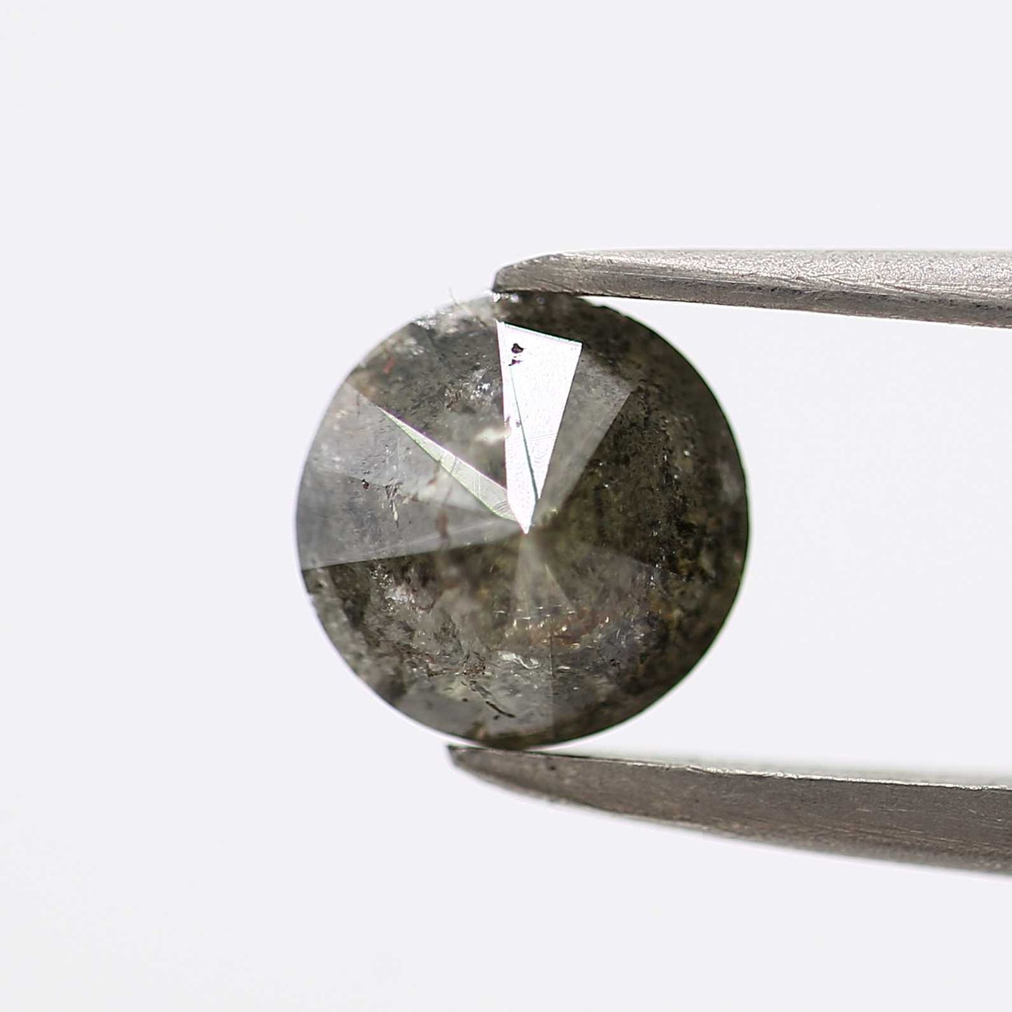 1.09 Carat Salt and Pepper Round Brilliant Cut Natural Loose Diamond