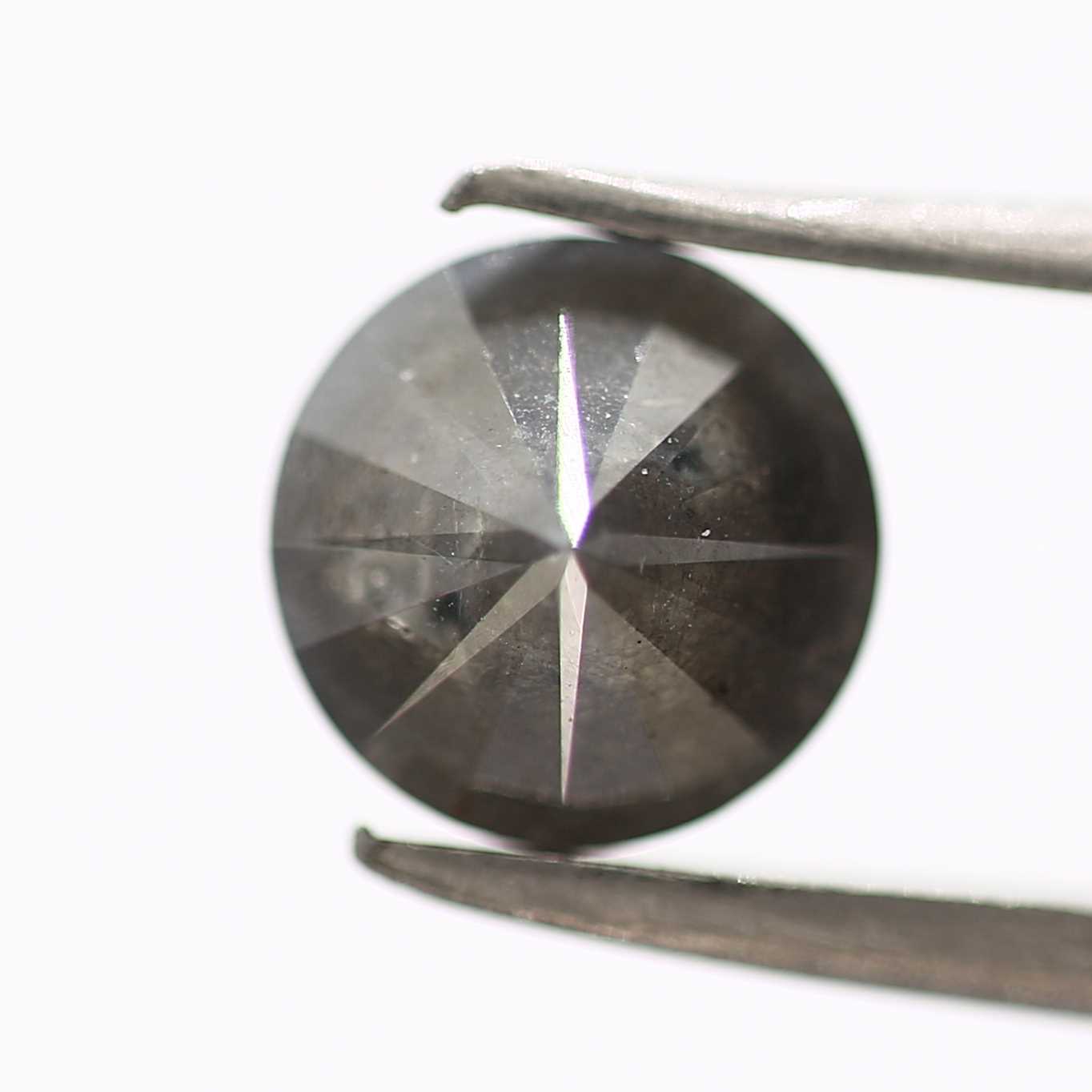 1.40 Carat Salt and Pepper Gray Round Brilliant Cut Natural Loose Diamond