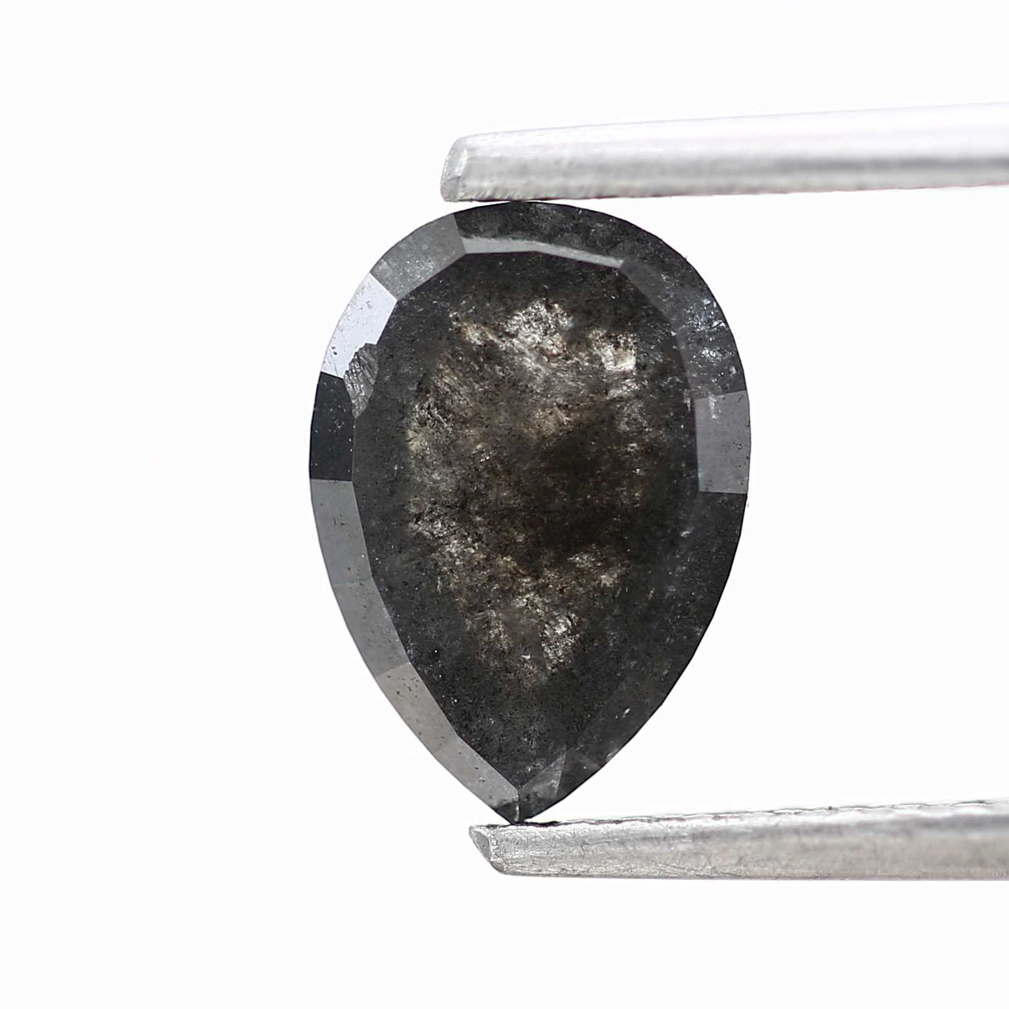 Salt and Pepper Diamond Fancy Gray Color 1.14 CT 8.23 x 5.85 x 2.66 MM Pear Cut Diamond! Natural Loose Diamond ! Christmas Gift for Her