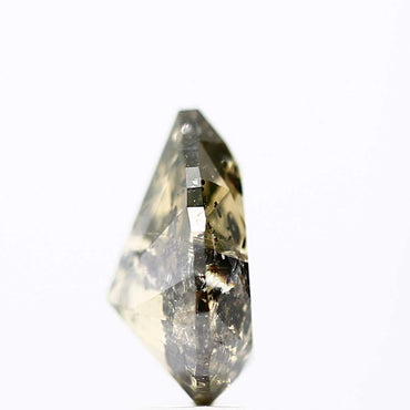 Salt and Pepper Diamond Fancy Green Color 2.71 CT 10.80x 7.25 x 5.25 MM Pear Cut Diamond! Natural Loose Diamond ! Christmas Gift for Her