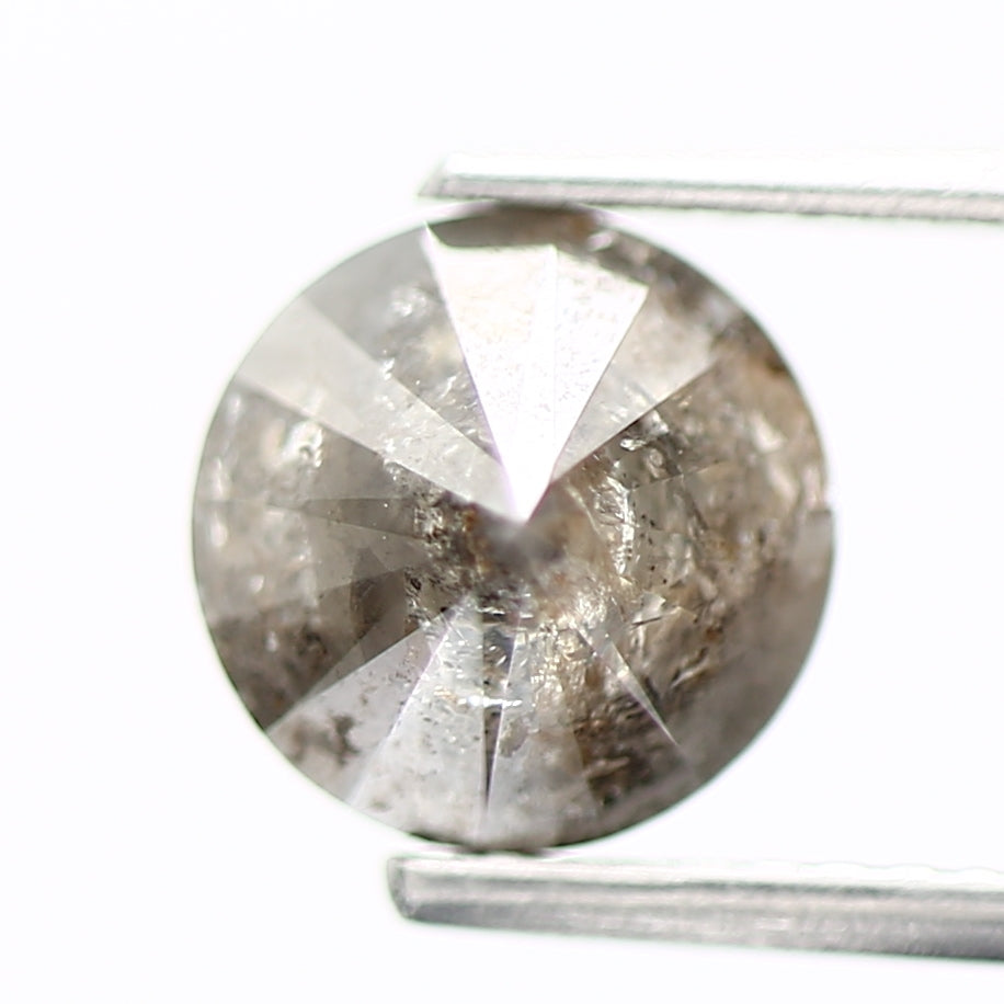 2.04 Carat Fancy Gray Rustic Round Shape Brilliant Cut Natural Loose Diamond