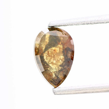 Salt and Pepper Diamond Fancy Orange Color 1.00 CT 7.85 x 5.28 x 2.60 MM Pear Cut Diamond! Natural Loose Diamond ! Christmas Gift for Her