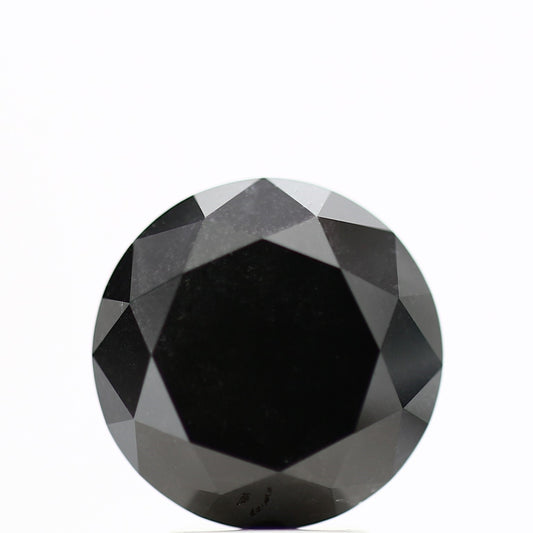 GIA round black certified diamonds