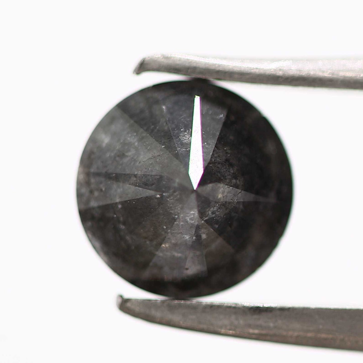 0.94 Carat Salt and Pepper Round Brilliant Cut Natural Loose Diamond