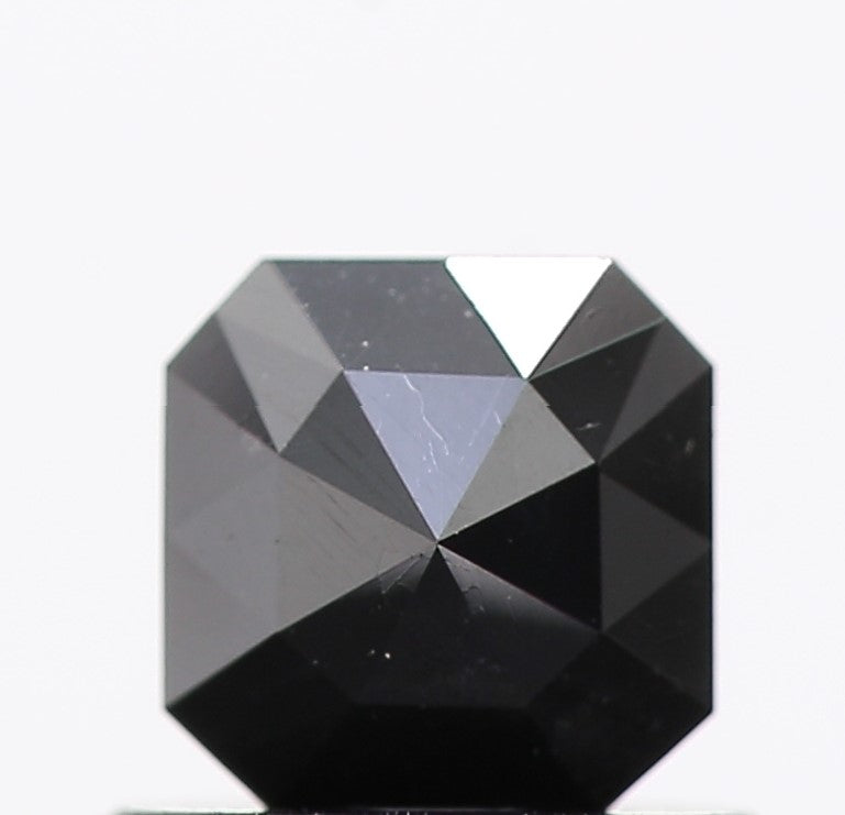 0.54 Ct Natural Black Cushion Single Cut Loose Diamond for Jewelery