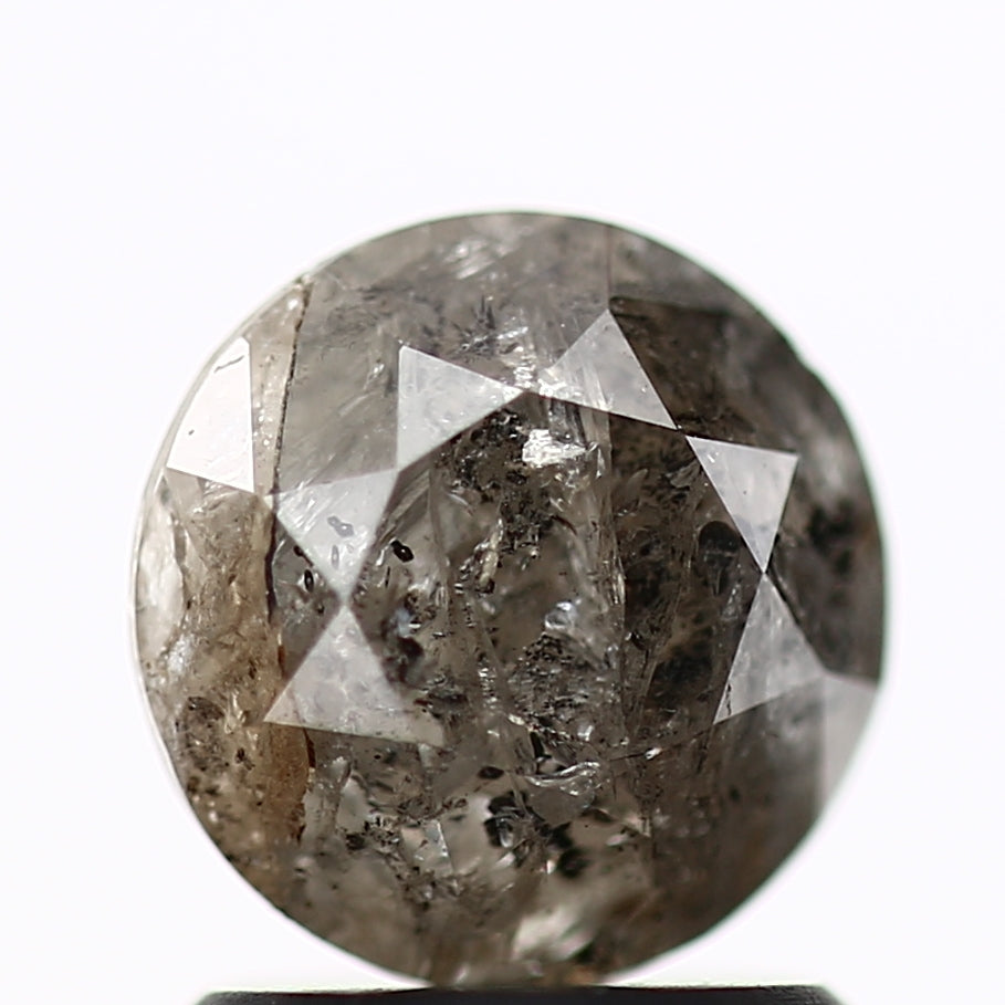 1.43 Carat Salt and Pepper Diamond Round Brilliant Cut Natural Loose Diamond