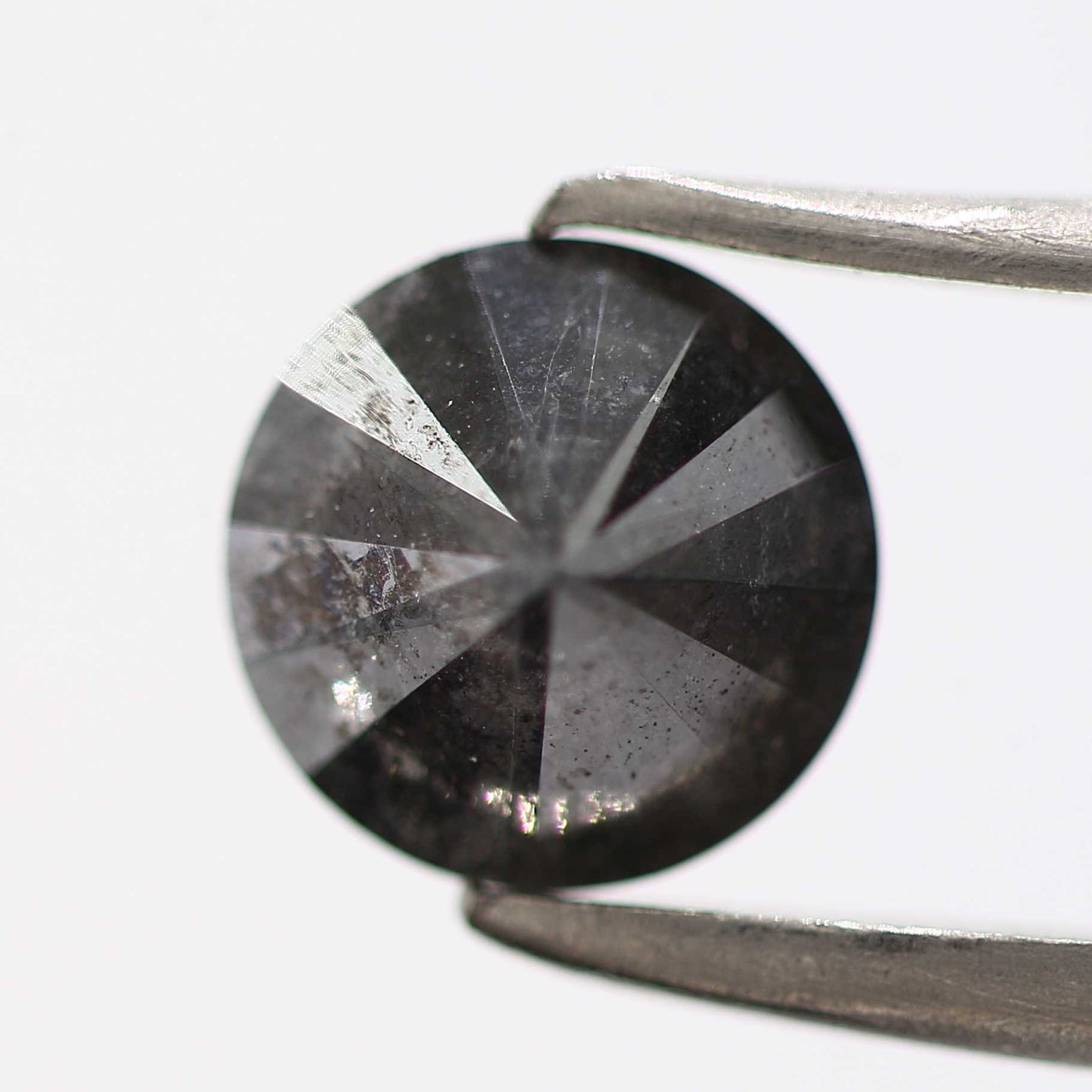 0.90 Carat Fancy Black Round Brilliant Cut Natural Loose Diamond