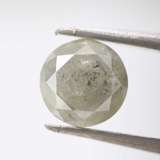 1.47 Carat Fancy Gray Round Brilliant Cut Natural Loose Diamond